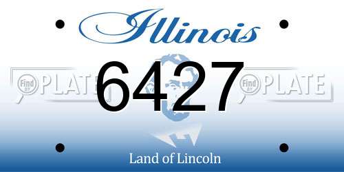 6427 Illinois License Plate