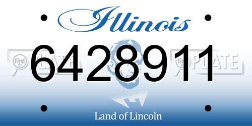 6428911 Illinois License Plate
