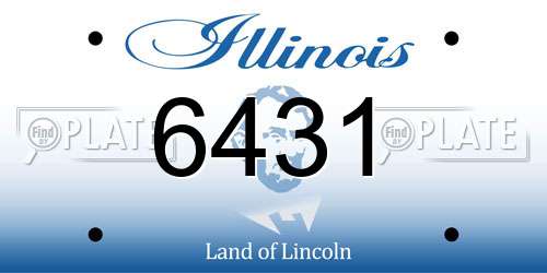 6431 Illinois License Plate