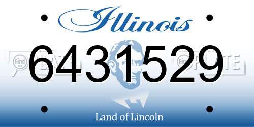 6431529 Illinois License Plate