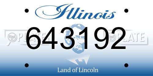 643192 Illinois License Plate