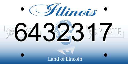 6432317 Illinois License Plate
