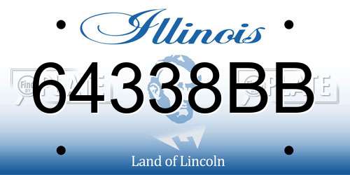 64338BB Illinois License Plate