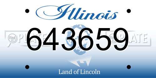 643659 Illinois License Plate