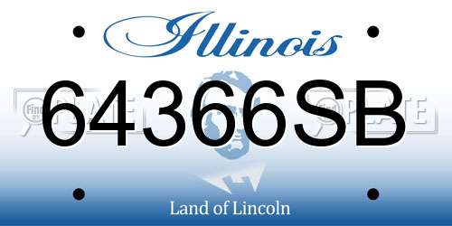 64366SB Illinois License Plate
