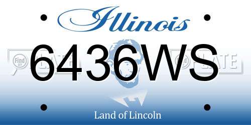 6436WS Illinois License Plate