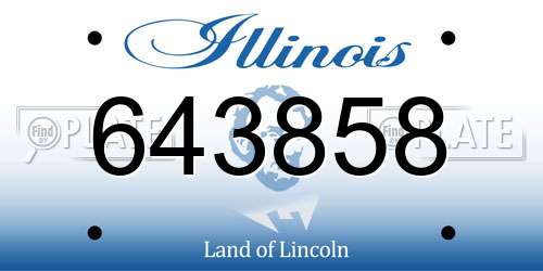 643858 Illinois License Plate
