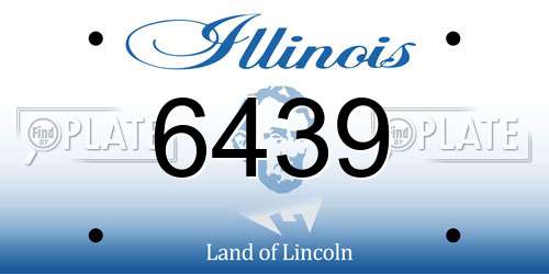 6439 Illinois License Plate