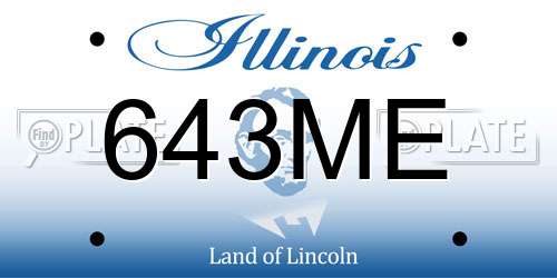 643ME Illinois License Plate