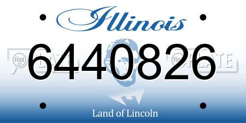 6440826 Illinois License Plate