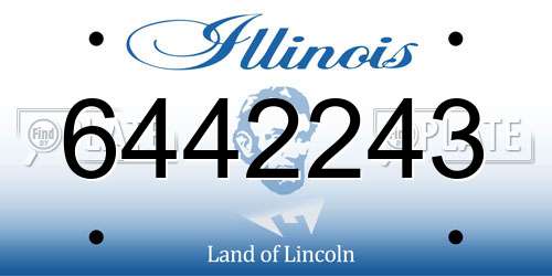 6442243 Illinois License Plate