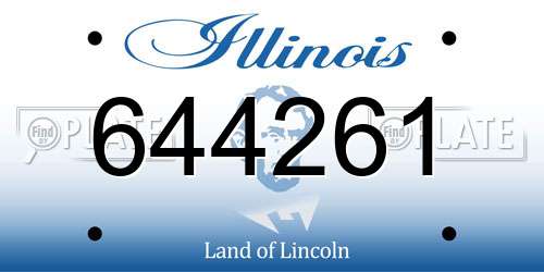 644261 Illinois License Plate