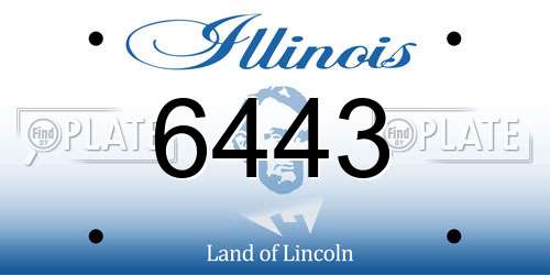 6443 Illinois License Plate