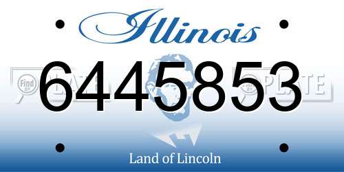 6445853 Illinois License Plate