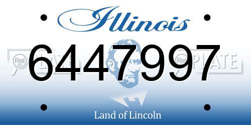 6447997 Illinois License Plate
