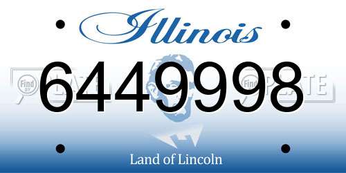 6449998 Illinois License Plate