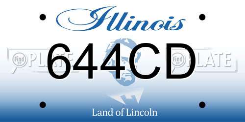 644CD Illinois License Plate