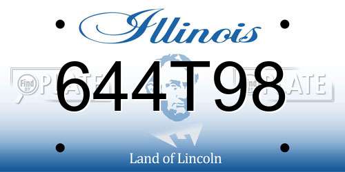 644T98 Illinois License Plate