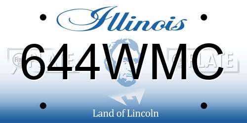 644WMC Illinois License Plate