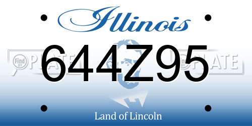 644Z95 Illinois License Plate