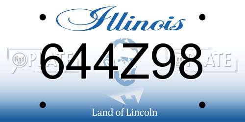 644Z98 Illinois License Plate