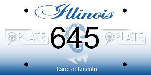 645 Illinois License Plate