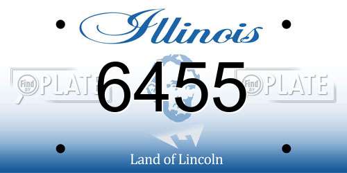 6455 Illinois License Plate