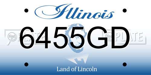 6455GD Illinois License Plate
