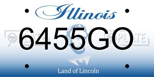 6455GO Illinois License Plate