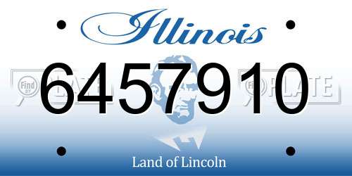 6457910 Illinois License Plate
