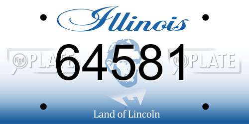 64581 Illinois License Plate