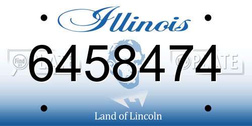 6458474 Illinois License Plate