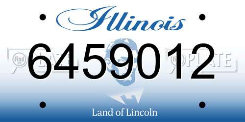 6459012 Illinois License Plate