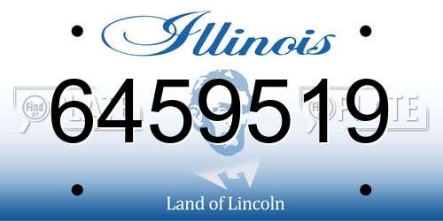 6459519 Illinois License Plate