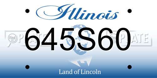 645S60 Illinois License Plate