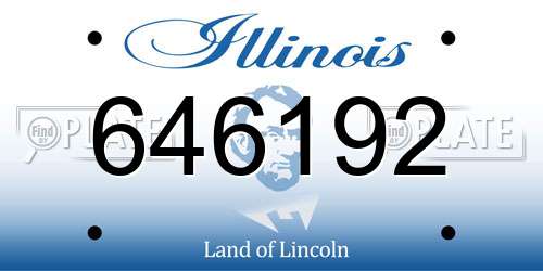 646192 Illinois License Plate