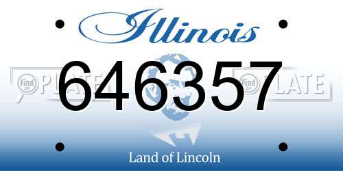 646357 Illinois License Plate