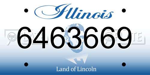 6463669 Illinois License Plate