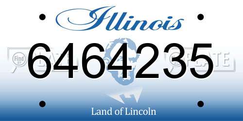 6464235 Illinois License Plate