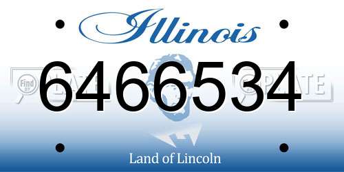 6466534 Illinois License Plate