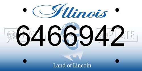 6466942 Illinois License Plate