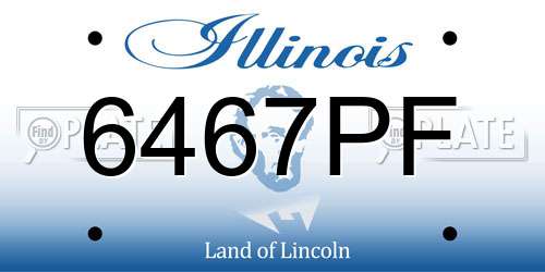 6467PF Illinois License Plate