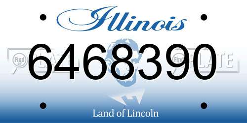 6468390 Illinois License Plate