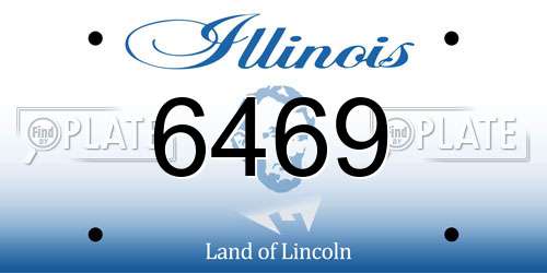 6469 Illinois License Plate