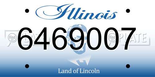 6469007 Illinois License Plate