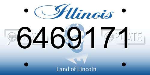 6469171 Illinois License Plate