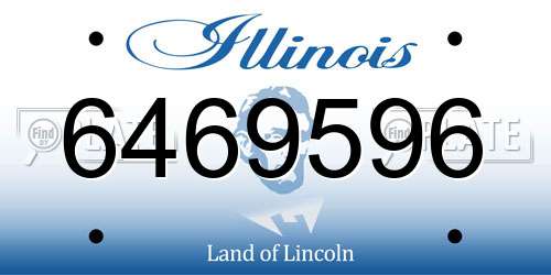 6469596 Illinois License Plate