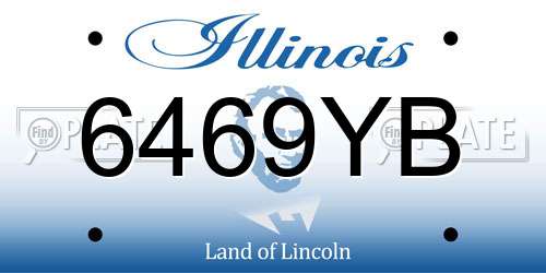 6469YB Illinois License Plate