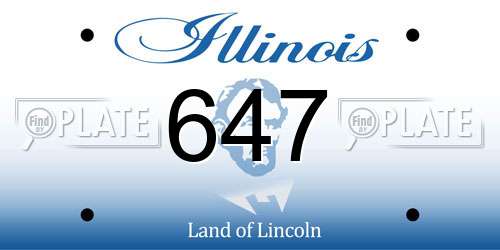 647 Illinois License Plate