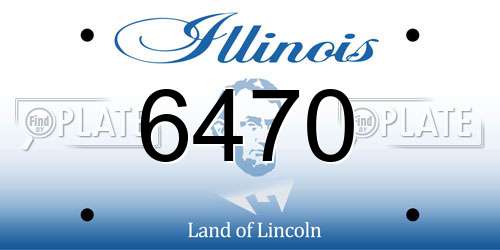 6470 Illinois License Plate